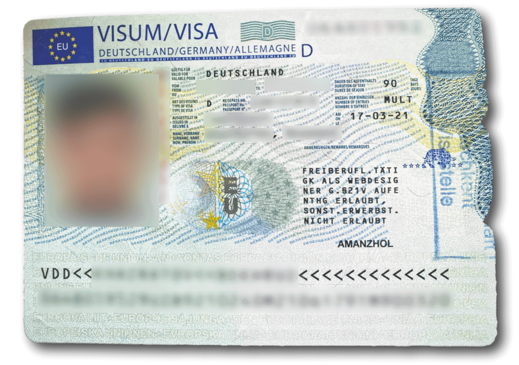 germany visit visa from usa