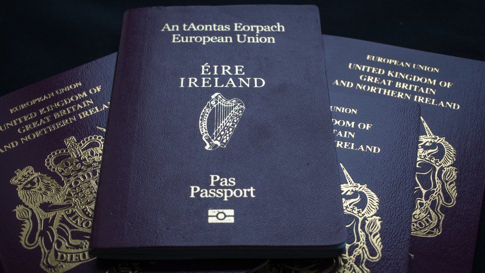 irish passport travelling to france